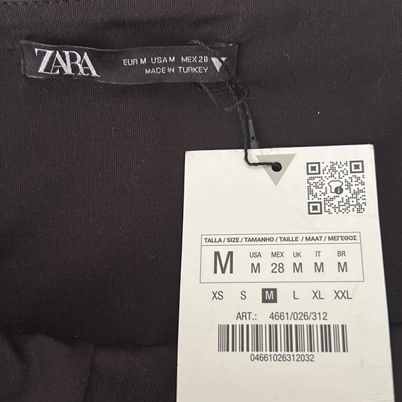 NWT Zara Metallic Bronze Gold Strapless Ruched Corset Cropped Tube Top - M - Picture 13 of 16